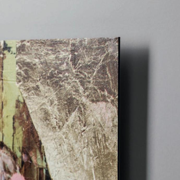 Curarto tailor made art medium Aluminium panel with material covering
