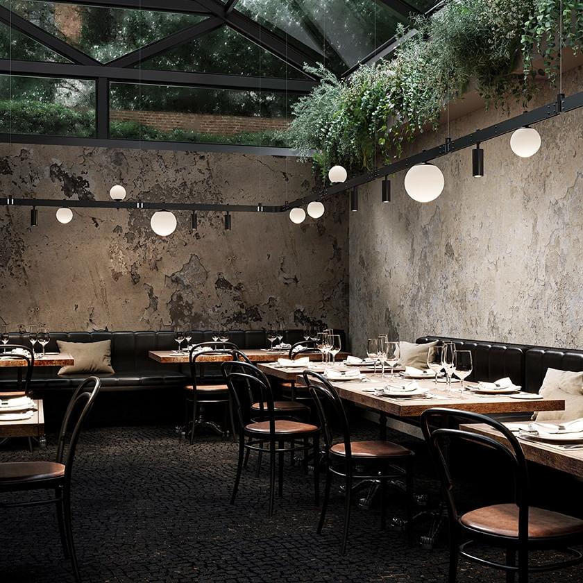 Restaurants and cafes lighting project collections