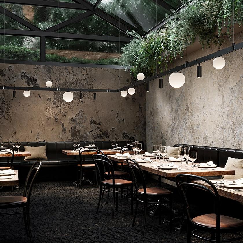 Restaurants and cafes lighting project collections 