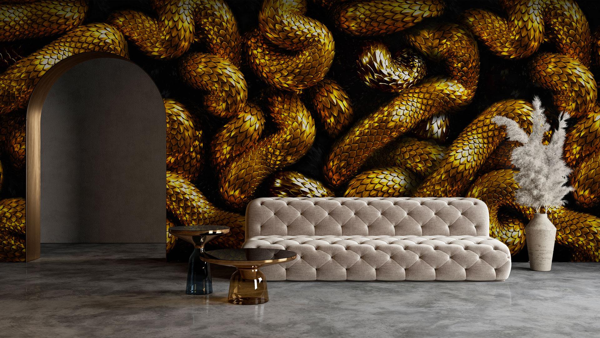 Stunning fibreglass wallpaper mural in Singapore