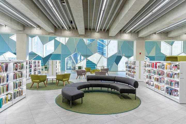 Sound proofing Curarto wallpaper for public areas-Library