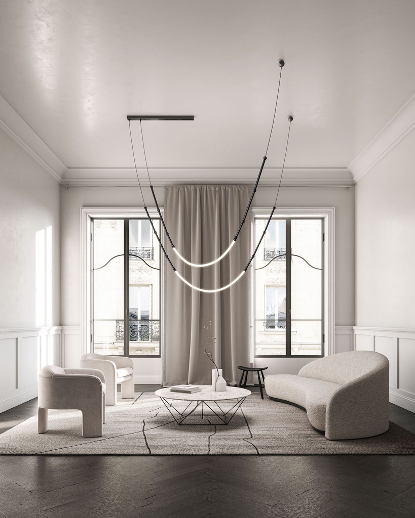 Curarto LEDA Pendant Light Double light in the Living room
