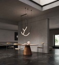 Curarto LEDA Pendant Light Trio Black in the dining room