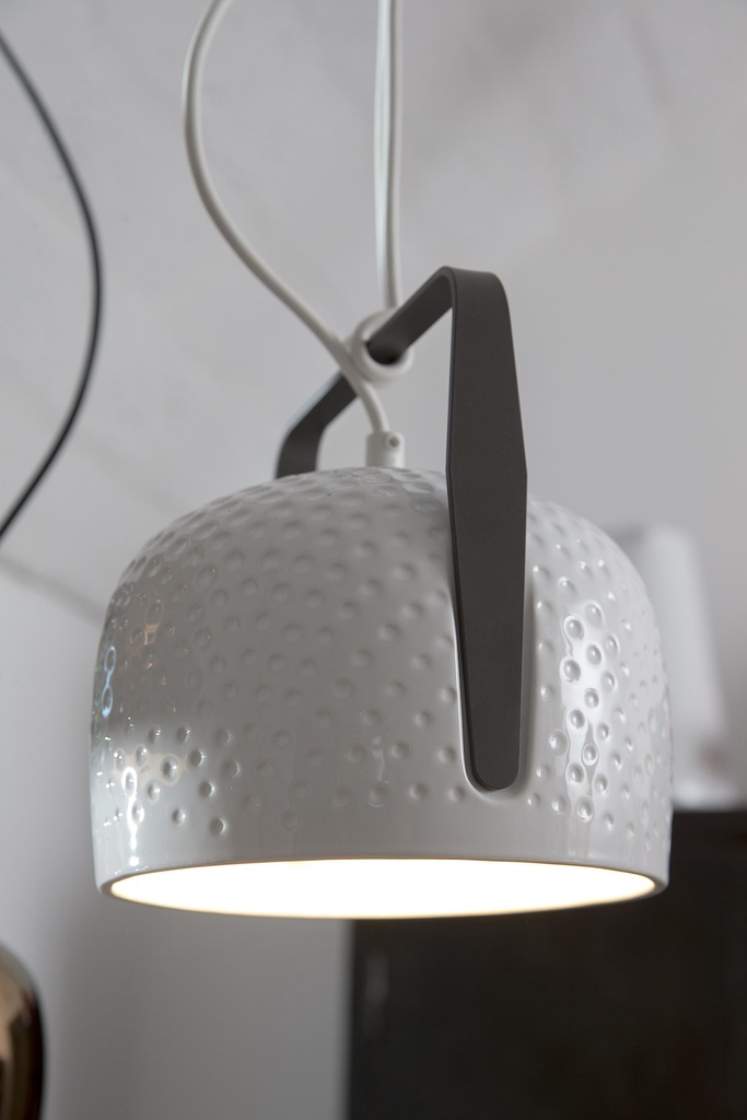 Curarto Bag Pendant Light White textured