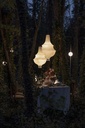 Curarto LADY D Outdoor Pendant Light on the outdoor dining table