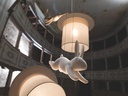 Curarto WOW Pendant Light with Silvan a bunny scupture in the theater