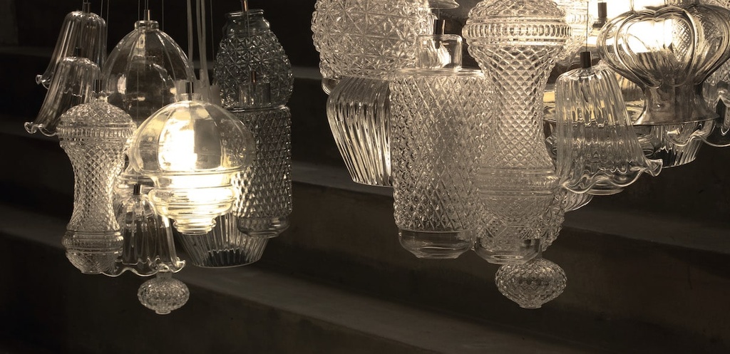Curarto CERAUNAVOLTA Pendant Light transparent