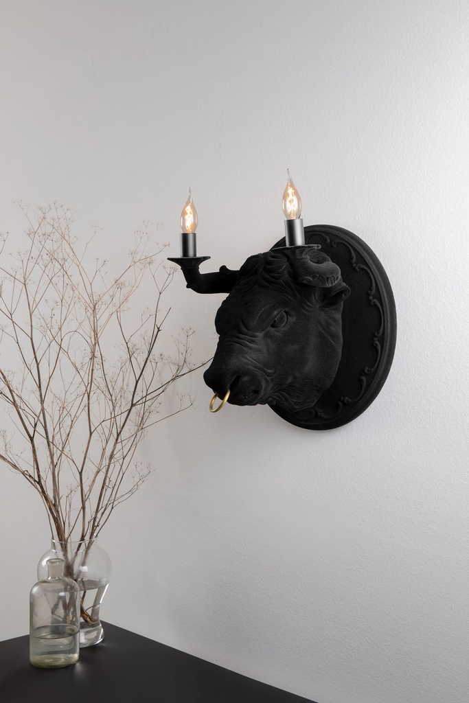 Curarto CORRADO Wall Light Black Velvet