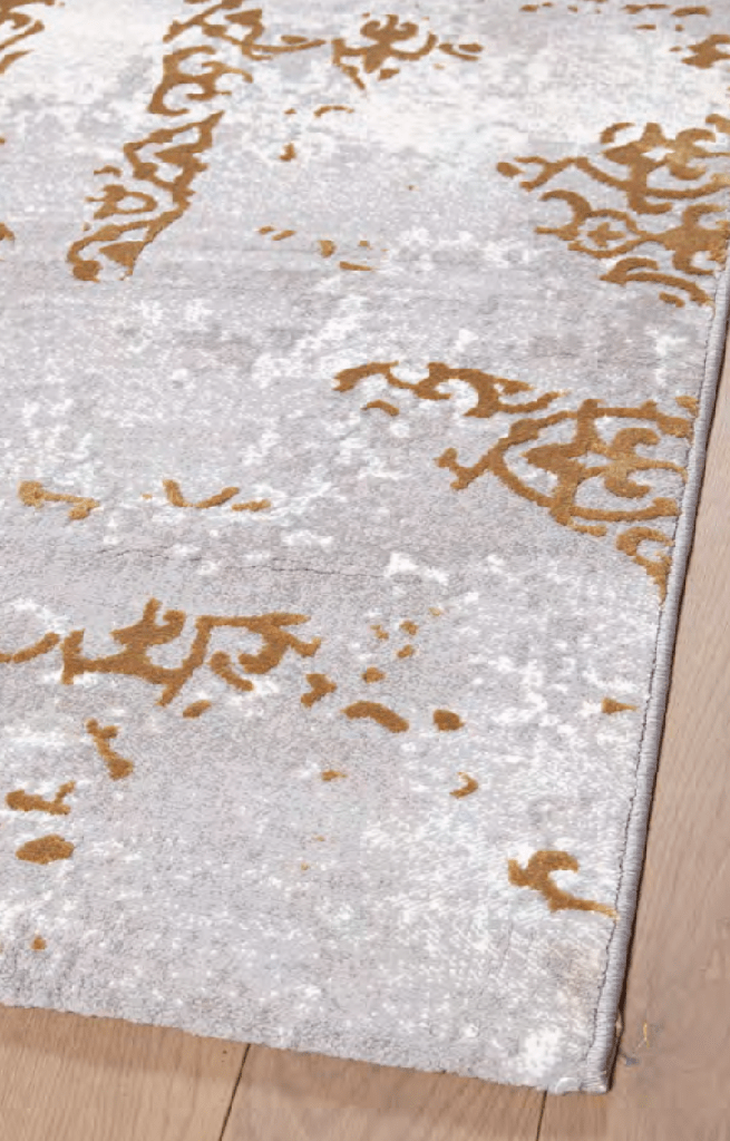 DECÓ Rug Grey gold close view at Curarto Gallery Singapore