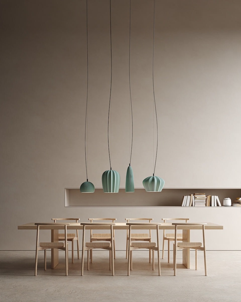 SAHARA matte sage green pendant light Curarto Singapore